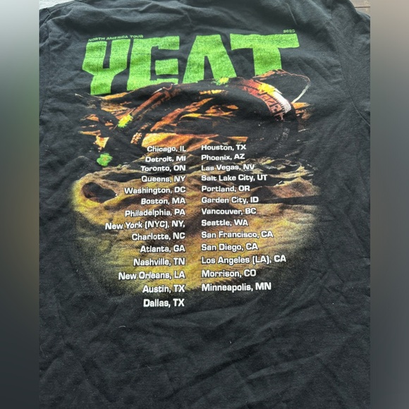 YEAT North American Concert Tour Official Concert Tee: Medium:Hip-Hop - Picture 3 of 5